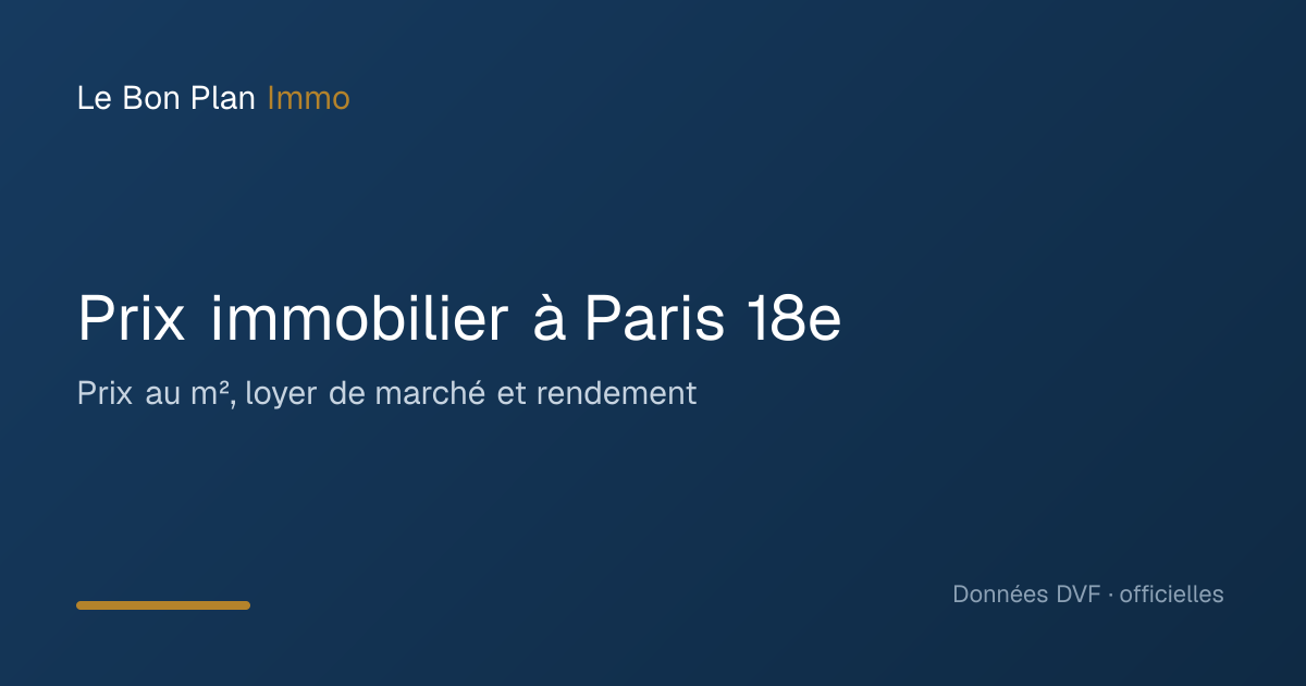 Prix immobilier Paris 18e : prix au m² et tendance 2026 | Le Bon Plan Immo